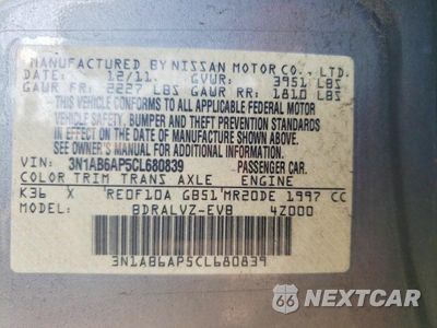Zdjęcie 13 z 13 samochodu: 2012 NISSAN SENTRA 2.0 VIN:3N1AB6AP5CL680839 - miniatura