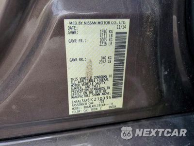 Zdjęcie 12 z 12 samochodu: 2015 NISSAN ALTIMA 2.5 SV VIN:1N4AL3AP8FC210335 - miniatura