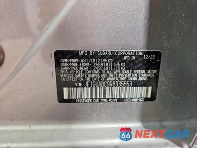 Zdjęcie 12 z 12 samochodu: 2024 SUBARU IMPREZA VIN:JF1GUABC9R8335553 - miniatura