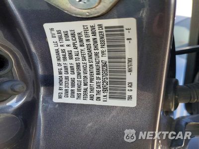 Zdjęcie 12 z 12 samochodu: 2016 HONDA CIVIC LX VIN:19XFC2F57GE023647 - miniatura