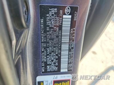 Zdjęcie 12 z 12 samochodu: 2012 TOYOTA CAMRY SE VIN:4T1BF1FKXCU086884 - miniatura