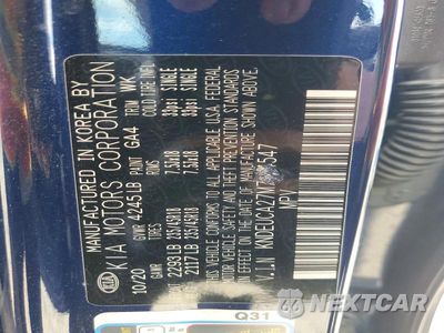 Zdjęcie 13 z 13 samochodu: 2021 KIA SELTOS S VIN:KNDEUCA27M7164547 - miniatura