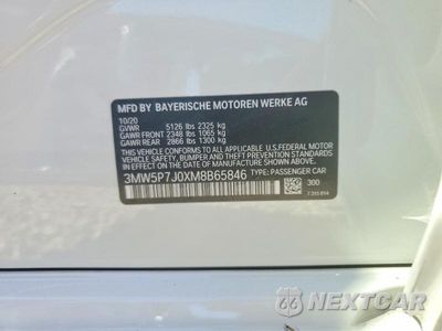 Zdjęcie 12 z 12 samochodu: 2021 BMW 330E VIN:3MW5P7J0XM8B65846 - miniatura