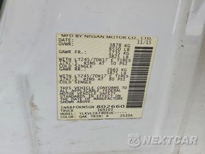 Zdjęcie 13 z 13 samochodu: 2016 NISSAN NV 1500 S VIN:1N6BF0KM5GN802660 - miniatura