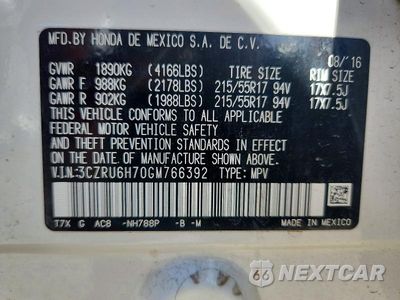 Zdjęcie 13 z 13 samochodu: 2016 HONDA HR-V EXL VIN:3CZRU6H70GM766392 - miniatura