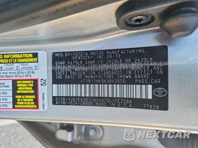 Zdjęcie 12 z 12 samochodu: 2019 TOYOTA CAMRY SE VIN:4T1B11HK5KU842650 - miniatura