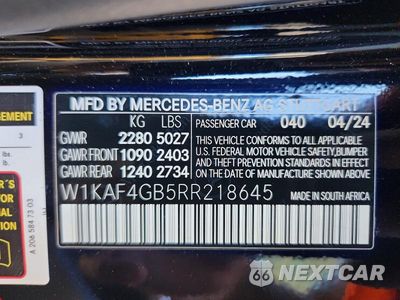 Zdjęcie 13 z 13 samochodu: 2024 MERCEDES-BENZ C 300 VIN:W1KAF4GB5RR218645 - miniatura