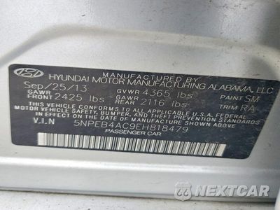 Zdjęcie 13 z 13 samochodu: 2014 HYUNDAI SONATA GLS VIN:5NPEB4AC9EH818479 - miniatura