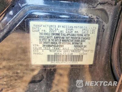 Zdjęcie 13 z 13 samochodu: 2012 NISSAN SENTRA 2.0 VIN:3N1AB6AP4CL612001 - miniatura
