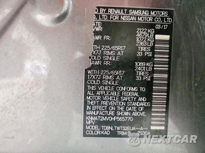 Zdjęcie 13 z 13 samochodu: 2017 NISSAN ROGUE SV VIN:KNMAT2MV0HP565770 - miniatura