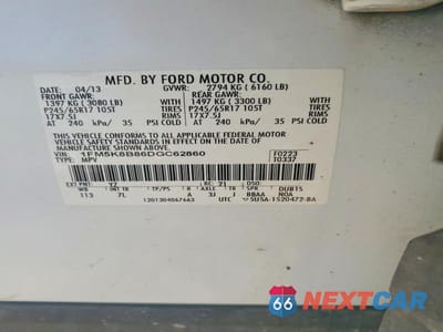 Zdjęcie 13 z 13 samochodu: 2013 FORD EXPLORER VIN:1FM5K8B86DGC62860 - miniatura
