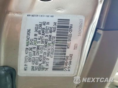 Zdjęcie 12 z 12 samochodu: 2001 TOYOTA CAMRY LE VIN:4T1BG22K31U851732 - miniatura
