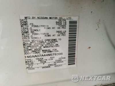 Zdjęcie 13 z 13 samochodu: 2004 NISSAN TITAN XE VIN:1N6AA07A44N578396 - miniatura