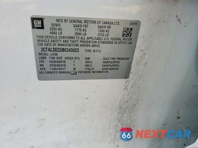 Zdjęcie 13 z 13 samochodu: 2011 GMC TERRAIN SLE VIN:2CTALSEC6B6343923 - miniatura