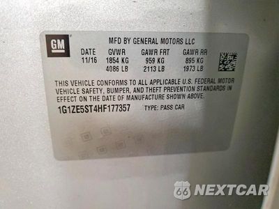 Zdjęcie 12 z 12 samochodu: 2017 CHEVROLET MALIBU LT VIN:1G1ZE5ST4HF177357 - miniatura