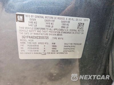 Zdjęcie 12 z 12 samochodu: 2012 CADILLAC SRX LUXURY COLLECTION VIN:3GYFNAE36CS555725 - miniatura
