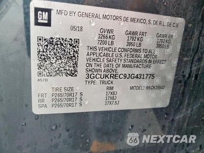 Zdjęcie 13 z 13 samochodu: 2018 CHEVROLET SILVERADO K1500 LT VIN:3GCUKREC9JG431775 - miniatura