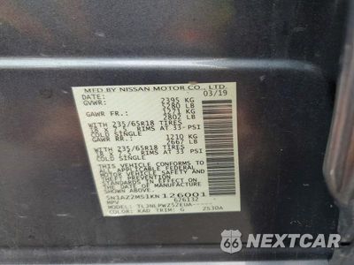 Zdjęcie 13 z 13 samochodu: 2019 NISSAN MURANO S VIN:5N1AZ2MS1KN126001 - miniatura