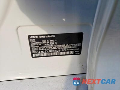 Zdjęcie 12 z 12 samochodu: 2018 BMW M5 VIN:WBSJF0C53JB283924 - miniatura