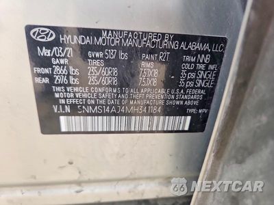 Zdjęcie 14 z 14 samochodu: 2021 HYUNDAI SANTA FE SE VIN:5NMS14AJ4MH341184 - miniatura