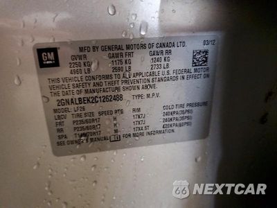 Zdjęcie 13 z 13 samochodu: 2012 CHEVROLET EQUINOX LS VIN:2GNALBEK2C1262488 - miniatura