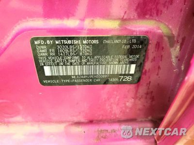 Zdjęcie 13 z 13 samochodu: 2014 MITSUBISHI MIRAGE ES VIN:ML32A4HJ9EH020897 - miniatura
