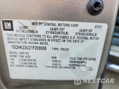 Zdjęcie 12 z 12 samochodu: 2001 CHEVROLET SILVERADO K2500 HEAVY DUTY VIN:1GCHK23U21F208936 - miniatura