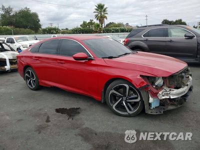 Czwarte zdjęcie samochodu z boku: 2019 HONDA ACCORD SPORT VIN:1HGCV1F37KA129079 - miniatura