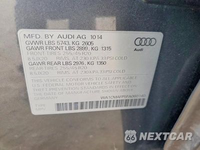Zdjęcie 12 z 12 samochodu: 2015 AUDI Q5 TDI PREMIUM PLUS VIN:WA1CMAFP5FA060140 - miniatura