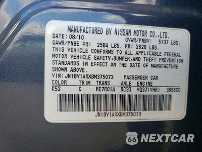 Zdjęcie 12 z 12 samochodu: 2011 INFINITI M37 X VIN:JN1BY1ARXBM375073 - miniatura