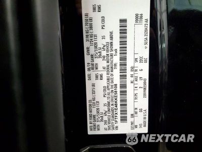 Zdjęcie 12 z 12 samochodu: 2019 FORD F150 SUPER CAB VIN:1FTFX1E48KKE58108 - miniatura