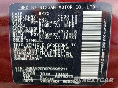 Zdjęcie 13 z 13 samochodu: 2023 NISSAN ARMADA PLATINUM VIN:JN8AY2CD9P9695211 - miniatura
