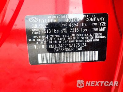Zdjęcie 12 z 12 samochodu: 2022 HYUNDAI SONATA LIMITED VIN:KMHL34J21NA175124 - miniatura