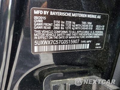 Zdjęcie 13 z 13 samochodu: 2016 BMW X3 XDRIVE35I VIN:5UXWX7C57G0S15907 - miniatura