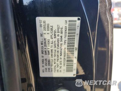 Zdjęcie 12 z 12 samochodu: 2008 HONDA ACCORD EXL VIN:1HGCS22818A000456 - miniatura