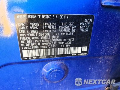 Zdjęcie 12 z 12 samochodu: 2021 HONDA HR-V EX VIN:3CZRU6H59MM721896 - miniatura