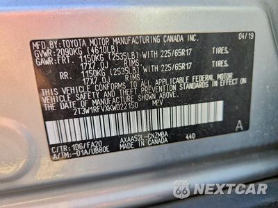 Zdjęcie 13 z 13 samochodu: 2019 TOYOTA RAV4 XLE VIN:2T3W1RFVXKW022150 - miniatura