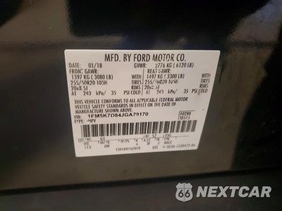 Zdjęcie 13 z 13 samochodu: 2018 FORD EXPLORER XLT VIN:1FM5K7D84JGA79170 - miniatura