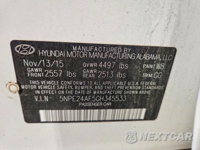 Zdjęcie 12 z 12 samochodu: 2016 HYUNDAI SONATA SE VIN:5NPE24AF5GH345533 - miniatura