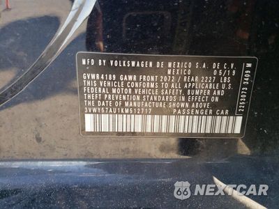 Zdjęcie 12 z 12 samochodu: 2019 VOLKSWAGEN GOLF SPORTWAGEN S VIN:3VWY57AU1KM512717 - miniatura