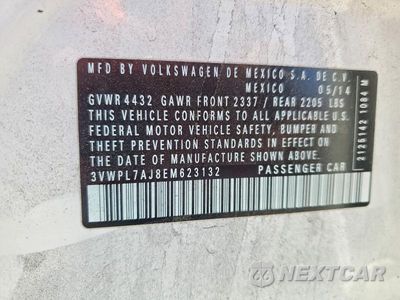 Zdjęcie 12 z 12 samochodu: 2014 VOLKSWAGEN JETTA TDI VIN:3VWPL7AJ8EM623132 - miniatura