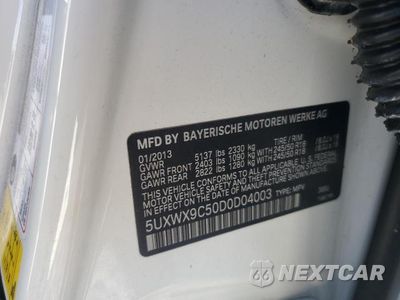 Zdjęcie 14 z 14 samochodu: 2013 BMW X3 XDRIVE28I VIN:5UXWX9C50D0D04003 - miniatura