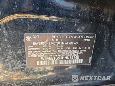 Zdjęcie 13 z 13 samochodu: 2017 BMW 320 I VIN:WBA8E1G53HNU14140 - miniatura