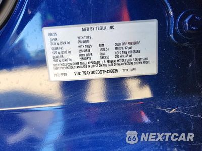 Zdjęcie 12 z 12 samochodu: 2026 TESLA MODEL Y VIN:7SAYGDED9TF426635 - miniatura