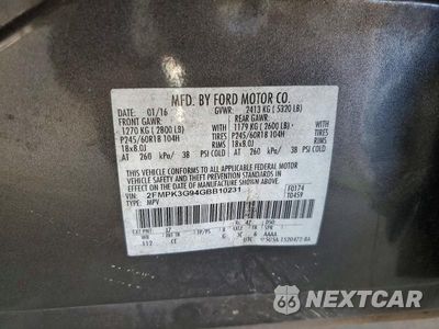 Zdjęcie 12 z 12 samochodu: 2016 FORD EDGE SE VIN:2FMPK3G94GBB10231 - miniatura