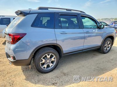 Trzecie zdjęcie samochodu z tyłu: 2022 HONDA PASSPORT TRAIL SPORT VIN:5FNYF8H60NB022260 - miniatura