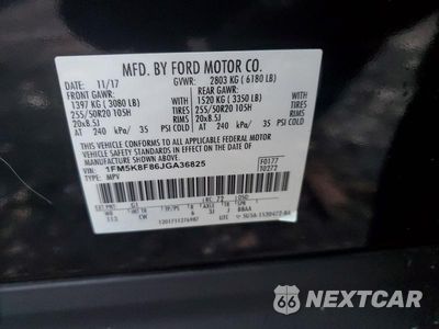 Zdjęcie 12 z 12 samochodu: 2018 FORD EXPLORER LIMITED VIN:1FM5K8F86JGA36825 - miniatura