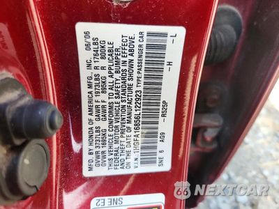 Zdjęcie 12 z 12 samochodu: 2006 HONDA CIVIC EX VIN:1HGFA16856L122923 - miniatura