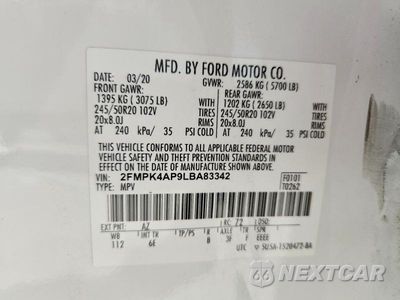 Zdjęcie 13 z 13 samochodu: 2020 FORD EDGE ST VIN:2FMPK4AP9LBA83342 - miniatura