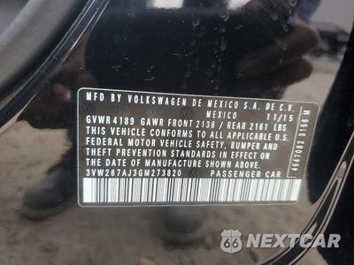Zdjęcie 12 z 12 samochodu: 2016 VOLKSWAGEN JETTA S VIN:3VW267AJ3GM273820 - miniatura